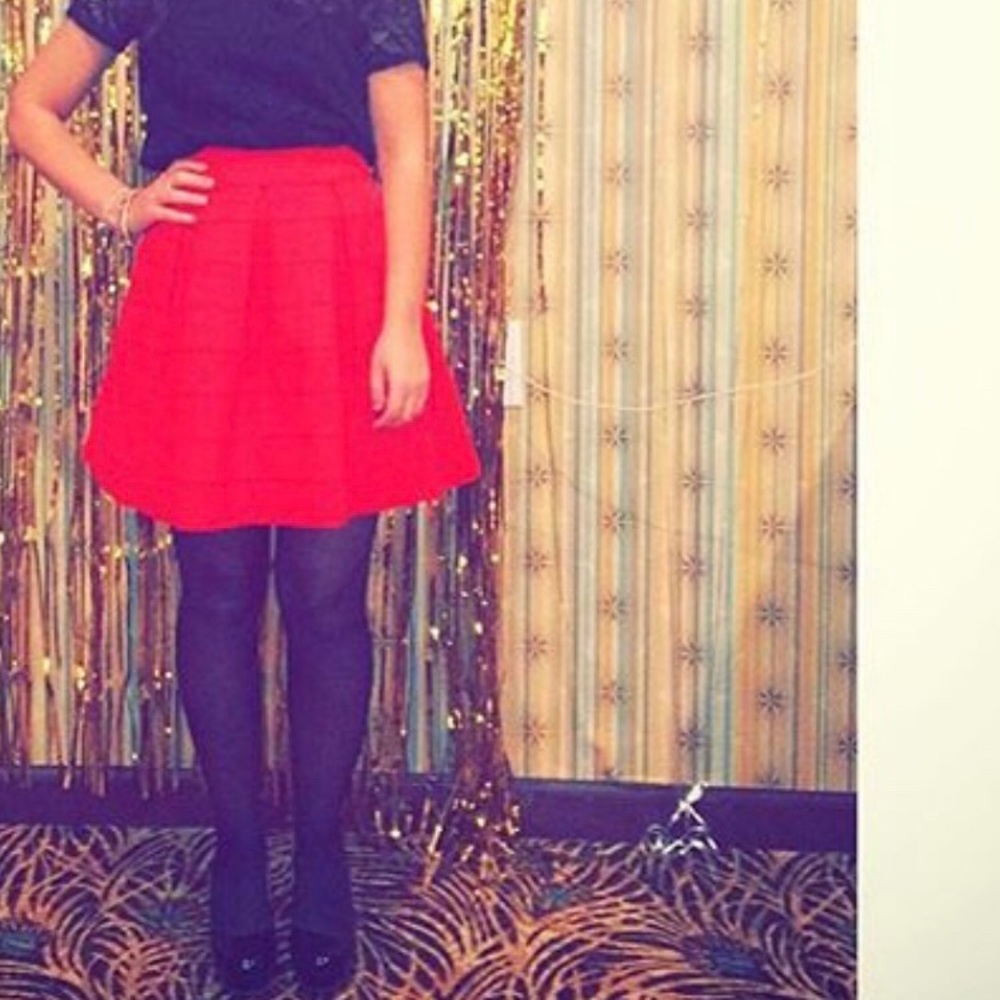 Red skirt